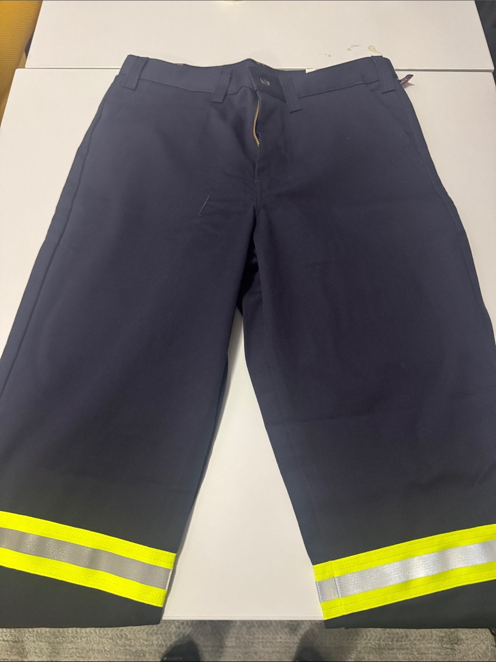 Men's Navy Safety Shorts with Hi-Vis Reflective Trim